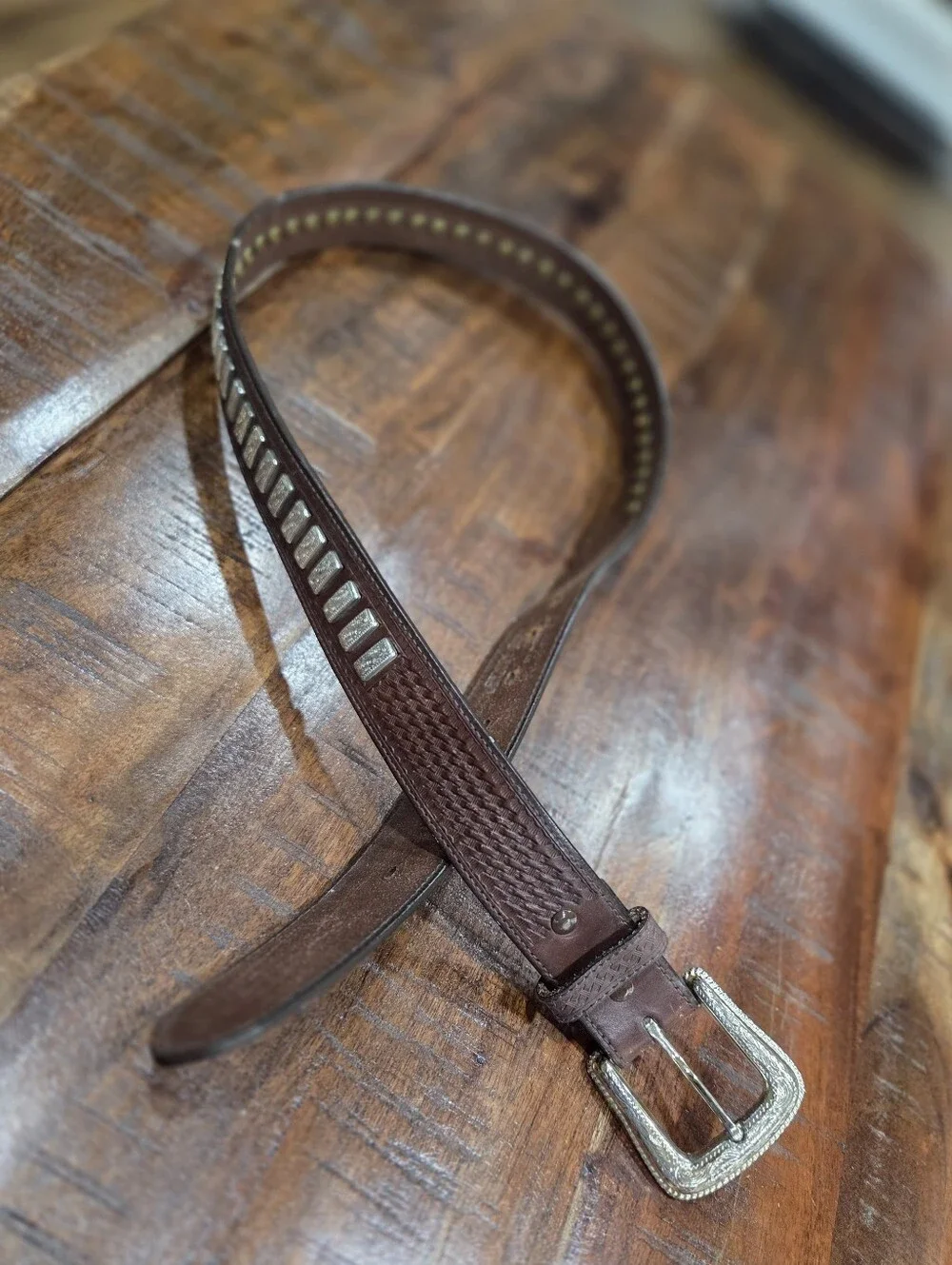 Nocona Leather Retro Belt Size 40
